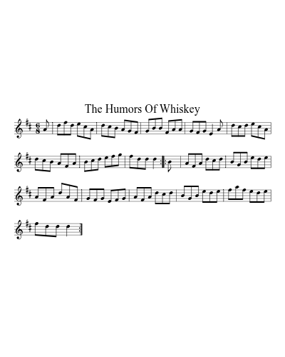 The Humors of Whiskey (Version 2) sheet music preview
