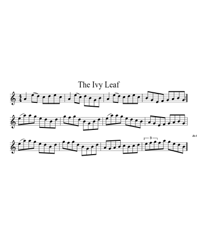 The ivy leaf (Version 3) sheet music preview