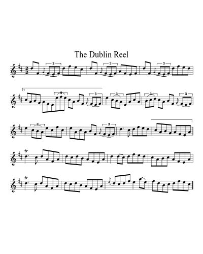 The Dublin reel (Version 2) sheet music preview