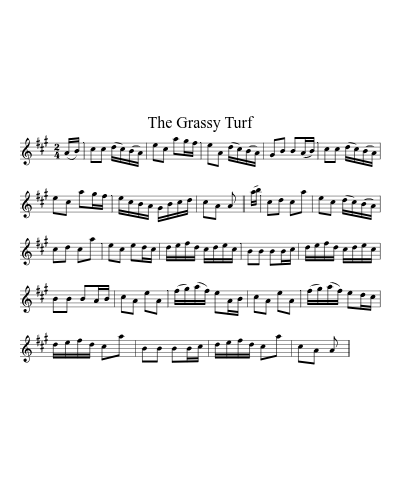 The Grassy Turf sheet music preview