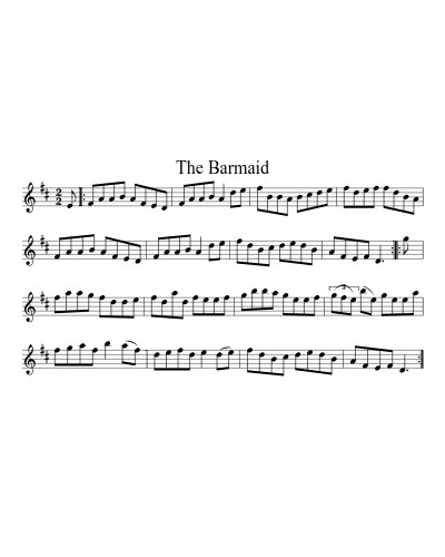 The Barmaid sheet music preview