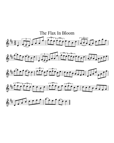 The flax in bloom (Version 3) sheet music preview