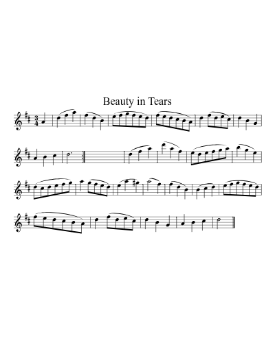 Beauty in Tears (Version 2)