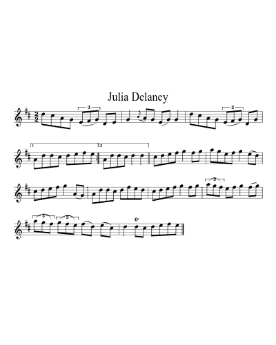 Julia Delaney (Version 6) sheet music preview