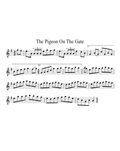 The pigeon on the gate (Version 4) sheet music preview