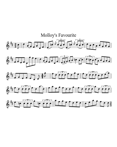Molloy's Favourite sheet music preview