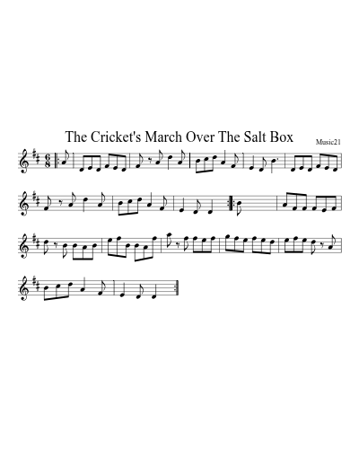 The Cricket's March Over The Salt Box sheet music preview