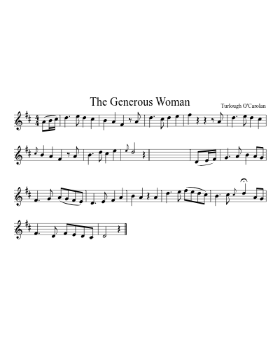 The Generous Woman sheet music preview
