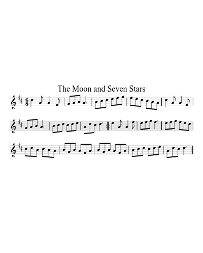 The Moon and Seven Stars sheet music preview