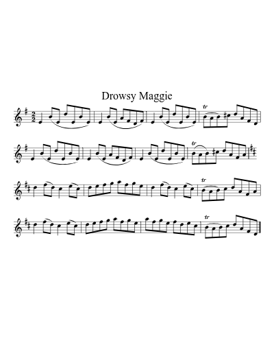 Drowsy Maggie (Version 5) sheet music preview