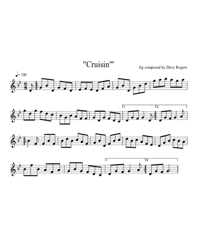 "Cruisin'" sheet music preview