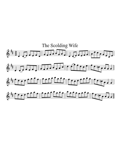 The Scolding Wife (Version 2) sheet music preview