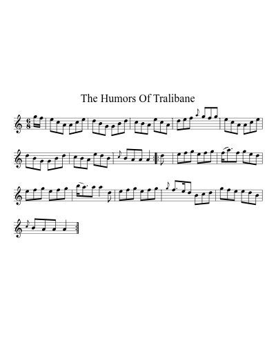 The Humors Of Tralibane sheet music preview