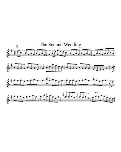 The Second Wedding (Version 2) sheet music preview