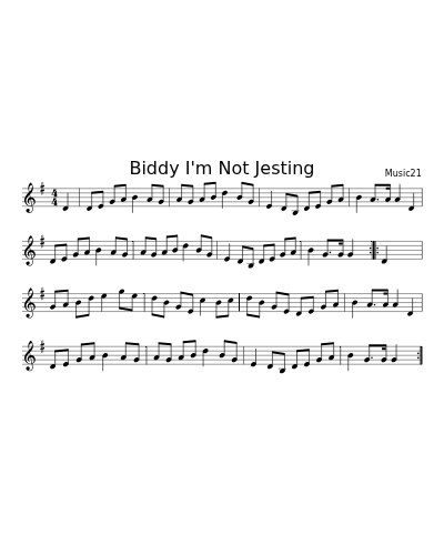 Biddy I'm Not Jesting (Version 2)
