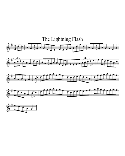 The Lightning Flash (Version 2) sheet music preview