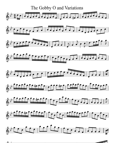 The Gobby O and Variations sheet music preview