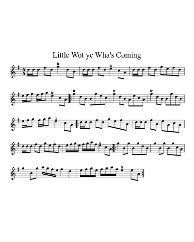 Little Wot ye Wha's Coming preview