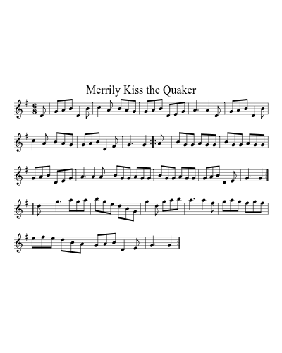 Merrily Kiss the Quaker (Version 5)