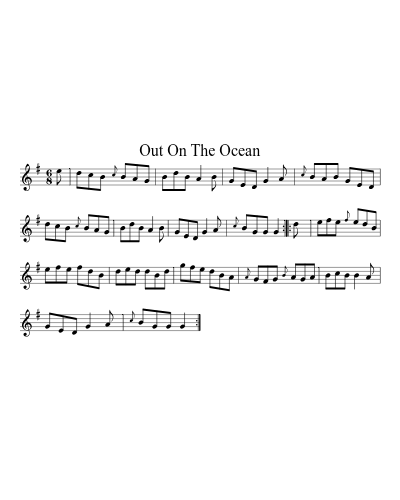 Out on the Ocean (Version 8) sheet music preview