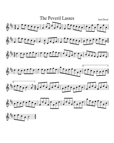 The Peveril Lasses sheet music preview