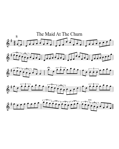 The Maid At The Churn (Version 2) sheet music preview