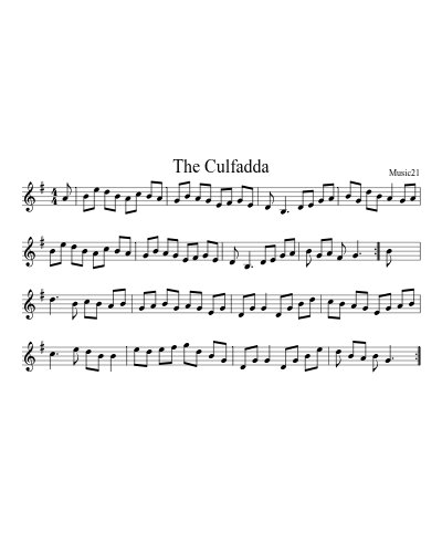 The Culfadda sheet music preview