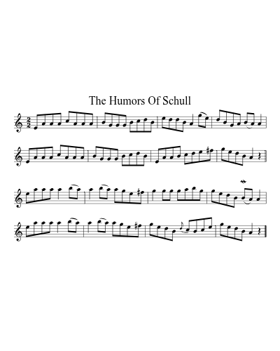 The Humors Of Schull (Version 2) sheet music preview