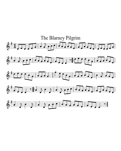 The blarney pilgrim (Version 4) sheet music preview