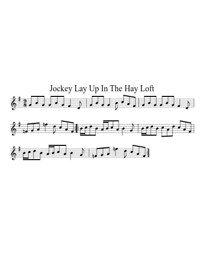 Jockey Lay Up In The Hay Loft