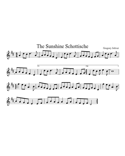 The Sunshine Schottische sheet music preview