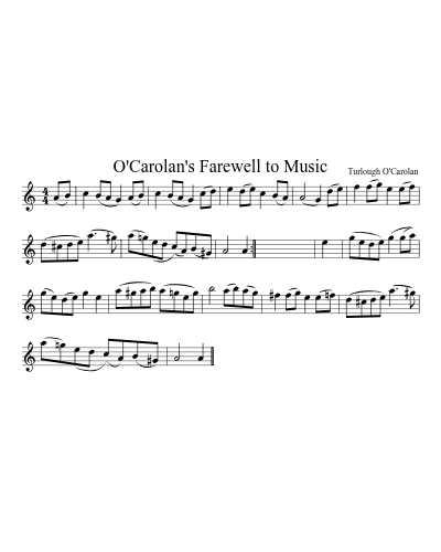 O'Carolan's Farewell to Music preview