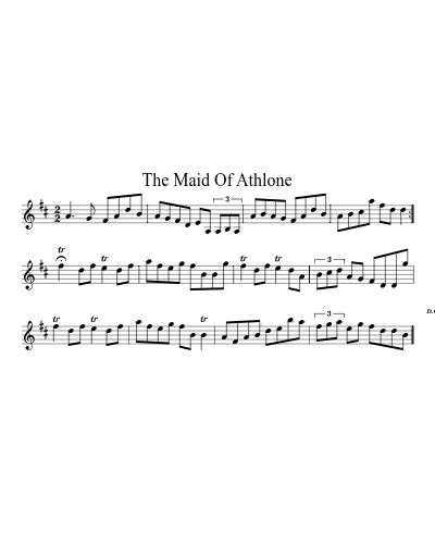 The Maid of Athlone (Version 2) sheet music preview