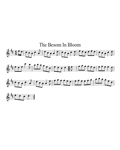 The Besom In Bloom sheet music preview