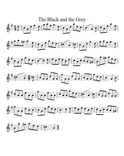 The Black and the Grey sheet music preview