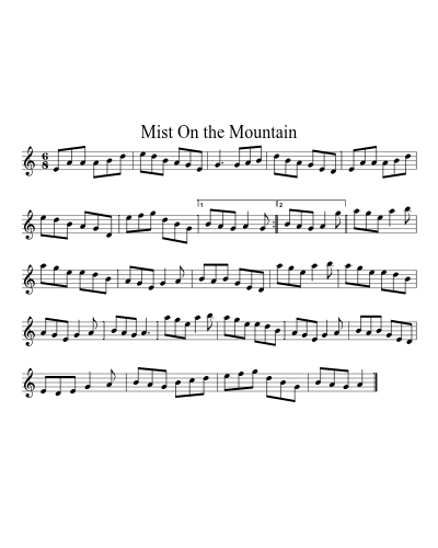 Mist on the Mountain (Version 3) sheet music preview