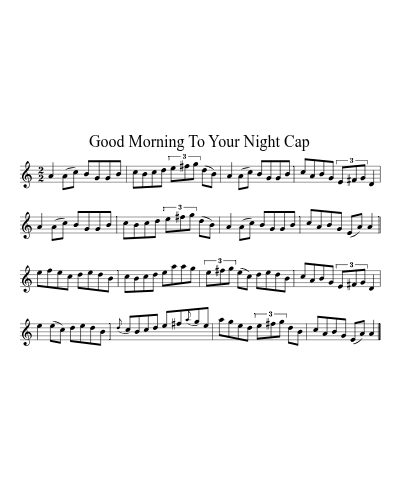 Good Morning to Your Night Cap (Version 3) sheet music preview