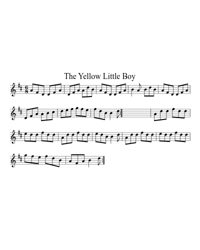 The Yellow Little Boy sheet music preview