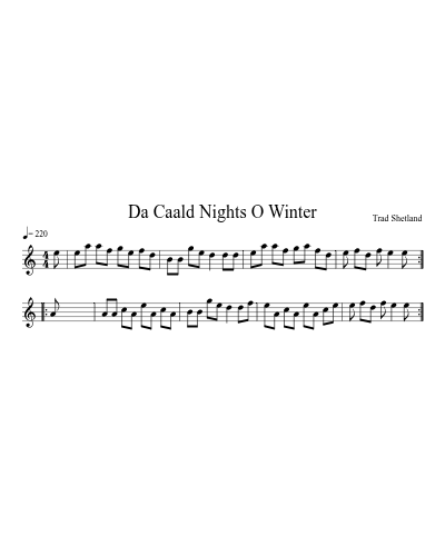Da Caald Nights O Winter preview