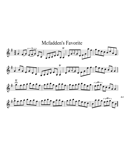 McFadden's Favorite (Version 2)