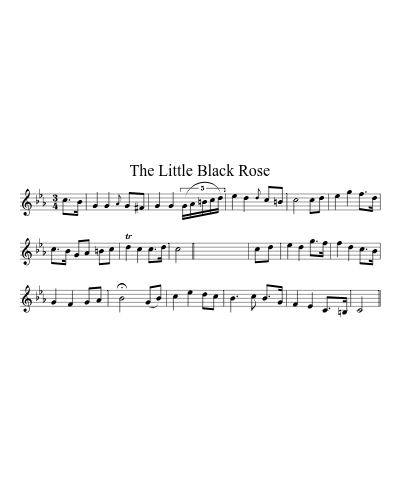 The Little Black Rose (Version 3) sheet music preview