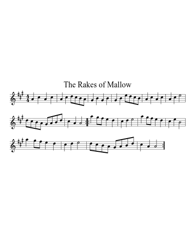 The rakes of Mallow (Version 3) sheet music preview