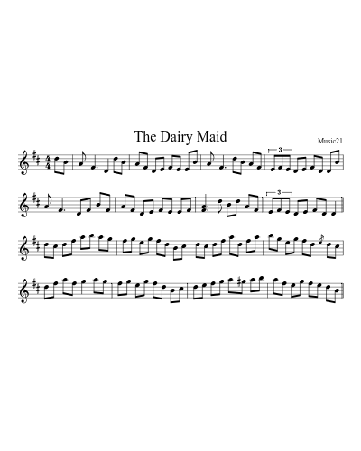 The Dairy Maid sheet music preview