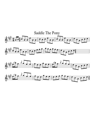 Saddle the Pony (Version 5) sheet music preview