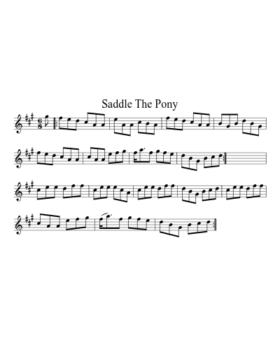 Saddle the Pony (Version 6) sheet music preview