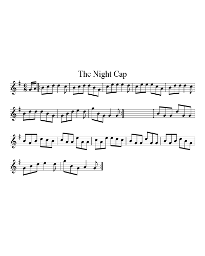 The Night Cap (Version 3) sheet music preview