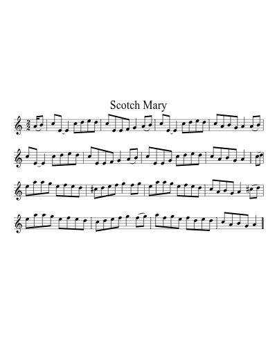 Scotch Mary (Version 3) sheet music preview