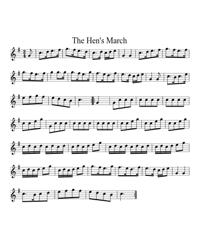 The Hen's March (Version 2) sheet music preview