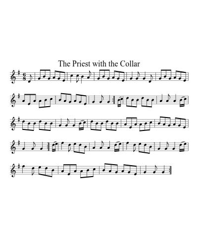 The Priest with the Collar sheet music preview