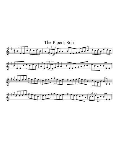 The Piper's Son (Version 2) sheet music preview